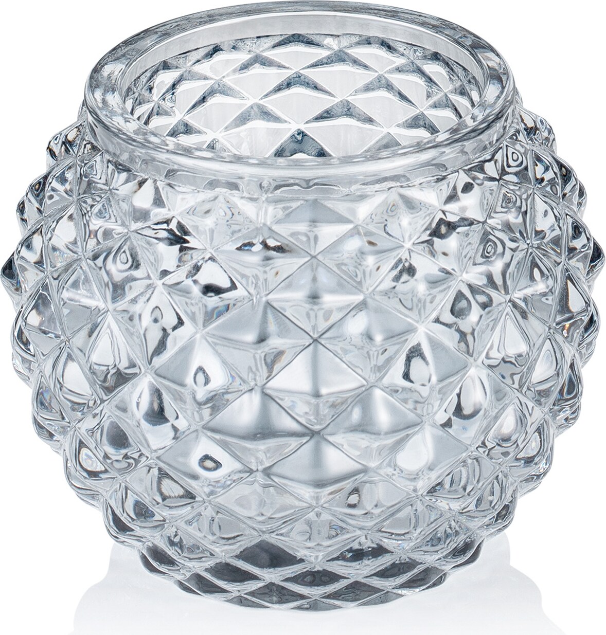 WAS Germany - Kerzenhalter Ball Smoke Grey YUYU, Ø 7,5 cm, Höhe 6 cm, Glas