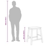 thumbnail of vidaXL Barstühle 2 Stk. Weiß Massivholz Gummibaum