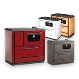 thumbnail of Stufa cucina riscaldamento a legna con forno struttura in acciaio 9,06 kW Popular -  Beige