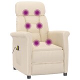 thumbnail of vidaXL Massagesessel Beige Mikrofasergewebe