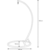 thumbnail of Rijoka Frame standaard voor Hangstoel – Draagkracht 120kg – 105x105x190cm – Zwart – Large
