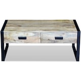 thumbnail of vidaXL Couchtisch mit 2 Schubladen Massivholz Mango 100x60x40 cm