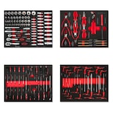 thumbnail of EBERTH Espuma para herramientas Juego de herramientas de 134 piezas, espuma para herramientas, juego de herramientas profesional de metal duro, rojo