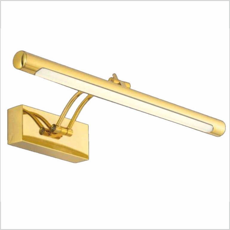 Aplique LED 6 W, luz cálida 3000 K, oro brillante 40 cm, estilo tradicional y elegante, articulado y orientable.