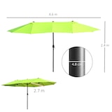 thumbnail of Outsunny Ombrellone da Giardino Doppio Apertura a Manovella Acciaio