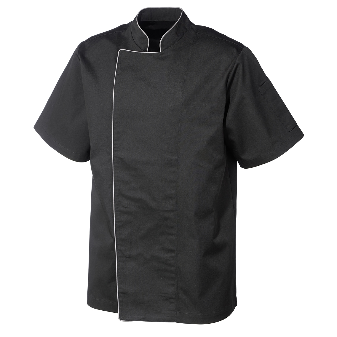 METRO PROFESSIONAL Veste de cuisine pour hommes, manches courtes, taille XXL, noir