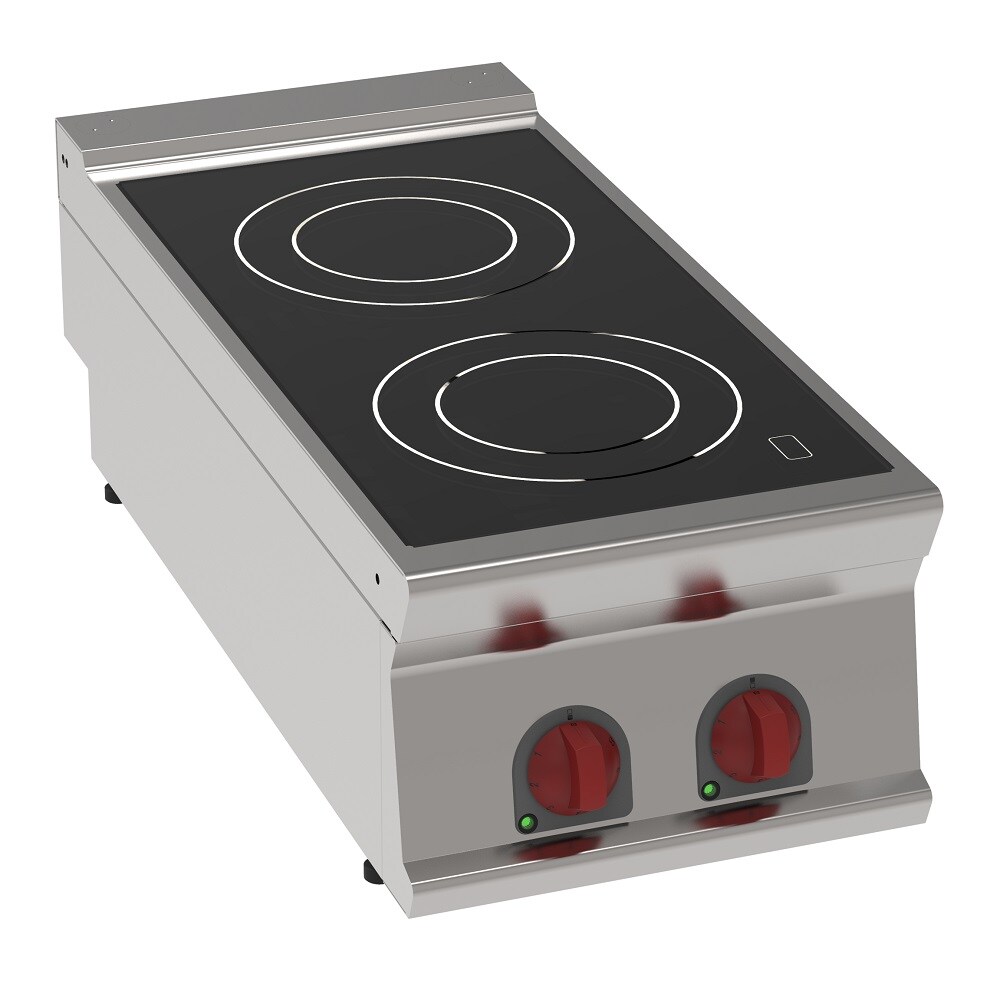 EURAST - Keramische kookplaat 2 warme zones - 400x900x280 mm - 6800 W 400/3V - 34710613