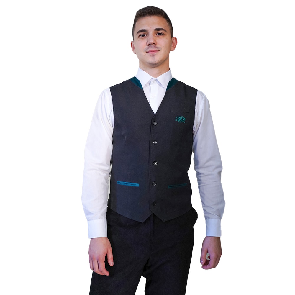 Gilet Uomo da Reception, Scollo a V, Tessuto 65% Poliestere, 35% Cotone, taglia L