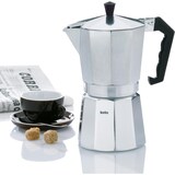 thumbnail of Cafetera Italiana de Aluminio moka de 3 Tazas, 150 ml, todo tipo de cocinas excepto inducción