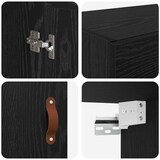 thumbnail of vidaXL Wandschrank Schwarz Eichen-Optik 34,5 x 34 x 90 cm
