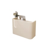 thumbnail of Empfangstresen, Kleine Gewerbetheke, Kassentheke, Empfangstisch, LED-Beleuchtung, Ladenmöbel, Frontdesk, Modernes Design Beige 160×60×100cm