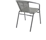 thumbnail of METRO PROFESSIONAL Sedia impilabile con braccioli, alluminio/polirattan, grigio