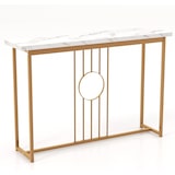 thumbnail of COSTWAY Schmaler Konsoletisch, Flurtisch, Marmor-Optik, Beistelltisch mit Metallrahmen, Eingangstisch, Modern