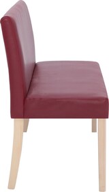 thumbnail of Sitzbank PHIL 139,5 cm Weinrot Kunstleder | Küchenbank Esszimmerbank Flurbank mit Rückenlehne