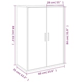 thumbnail of Helloshop26 - Buffet bahut commode armoire meuble de rangement organisateur cuisine salle de séjour salon sonoma 60 x 31 x 84 cm 02_0031595