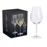 thumbnail of WellHome - Set mit 4 Weißweingläsern (520 ml) mit geprägtem Streifendesign