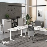 thumbnail of bümö Space Aktenregal Holz, Mehrzweckregal 80 cm breit in Graphit - Regal für 3 OH, Büro Regal klein als Möbel für Arbeitszimmer, Büroregal,