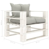 thumbnail of vidaXL Garten-Palettensofa mit Taupe-Kissen Holz