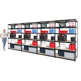 thumbnail of PROREGAL Mega Deal 4x Étagère charge lourde GIANT TIGER XL | HxLxP 220x120x60cm | 265kg par niveau | Noir | Étagère robuste de garage