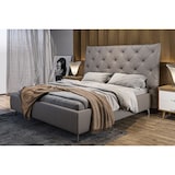 thumbnail of KAWOLA Bett ANNY Polsterbett Leder grau 180x200cm