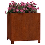 thumbnail of vidaXL Plantenbak met poten roestig 50x50x50 cm cortenstaal