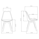 thumbnail of Pack de 4 Cadeiras de jantar de estilo nórdico cor branca Modelo Dana