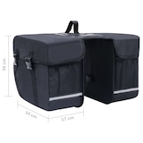 thumbnail of vidaXL Doppel-Fahrradtasche für Gepäckträger Wasserdicht 35 L Schwarz