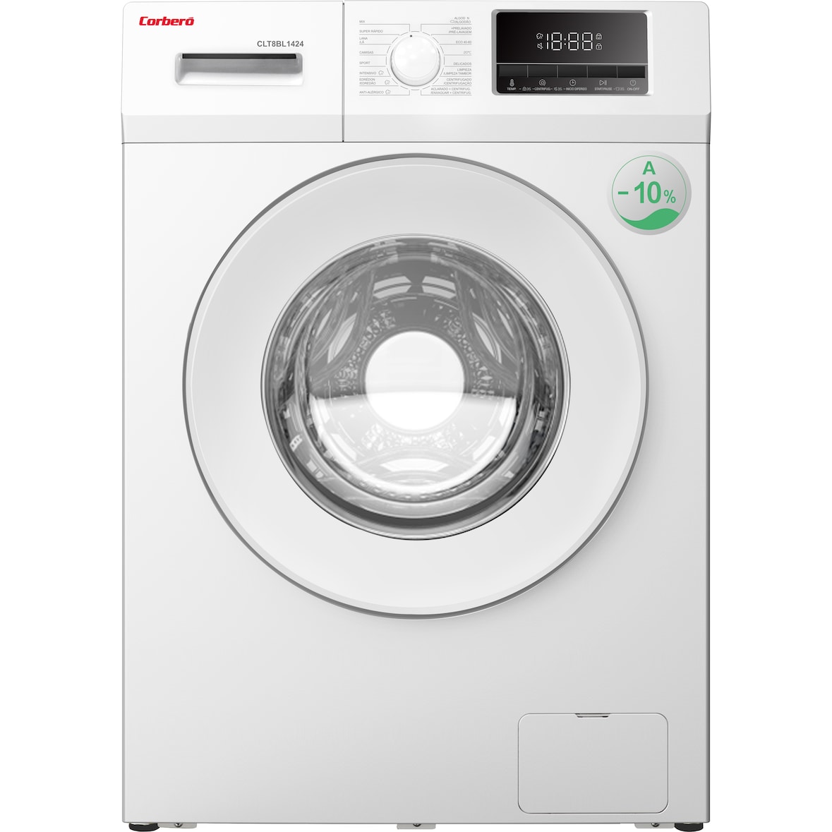 Lavadora Corbero CLT8BL1424 8kg 1400 Inverter A