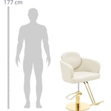 thumbnail of physa - Physa Physa WINSFORD Cream & Gold Chaise de Coiffeur avec Repose-Pieds Hauteur réglable 480-630 mm Charge Max. 200 kg Crème/doré