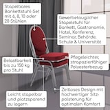 thumbnail of Stapelstuhl 20er Set - Bankettstuhl stabil bis 150 kg in Rot, Raburg David