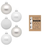 thumbnail of 24 Weihnachtskugeln 3cm Glas Christbaumkugeln Weihnachtsbaumkugeln weiß