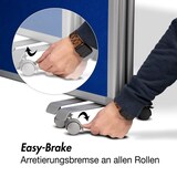 thumbnail of Filz Stellwand - Trennwand 3-teilig  mit Rollen - doppelseitig nutzbar / 180 x 180 cm Blau