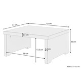 thumbnail of Nachtkästchen niedriger Nachttisch ohne Schublade Kiefer massiv lackiert 90.20-K15