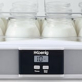 thumbnail of H.Koenig ELY120 yoghurtmaker, roestvrij staal, 12 glazen, 1,8 L