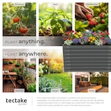 thumbnail of tectake Bac à fleurs surélevé Blomma galvanisé 600L anthracite 100x100x62cm potager jardin extérieur ergonomique culture légumes herbes plantes