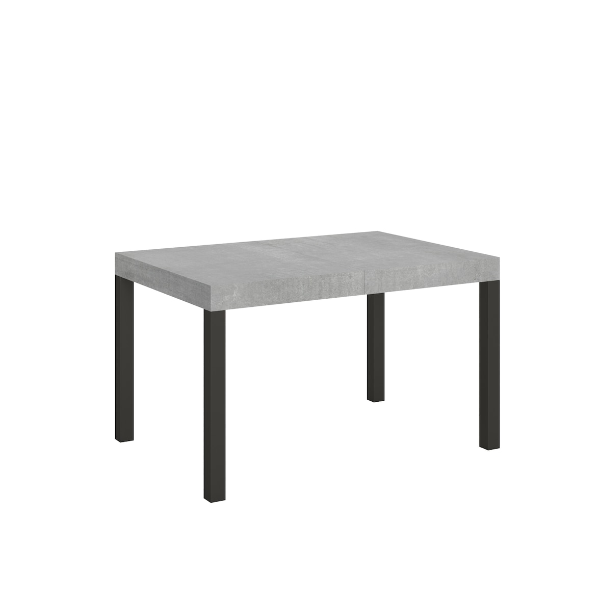 Ausziehbarer Tisch 90 x 140/244 cm, Gestell "Everyday Cement Anthrazit".