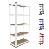 thumbnail of Scaffale In Metallo E MDF Ad Alta Portata Fino a 875 kg Con 5 Ripiani Regolabili Per Garage Officina Cantina Capannone Magazzino 180x90x40 cm (Bianco)