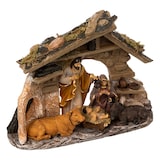 thumbnail of Crèche de Noël en bois avec 5 Santons