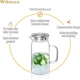 thumbnail of Wilmax Borosilikat Glas Krug mit Edelstahl-Deckel, 1000ml