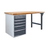 thumbnail of PROREGAL Werkbank Giant Rhino Plus mit 6 Schubladen | HxBxT 84x200x70cm | Traglast 500kg | Anthrazitgrau/Anthrazitgrau