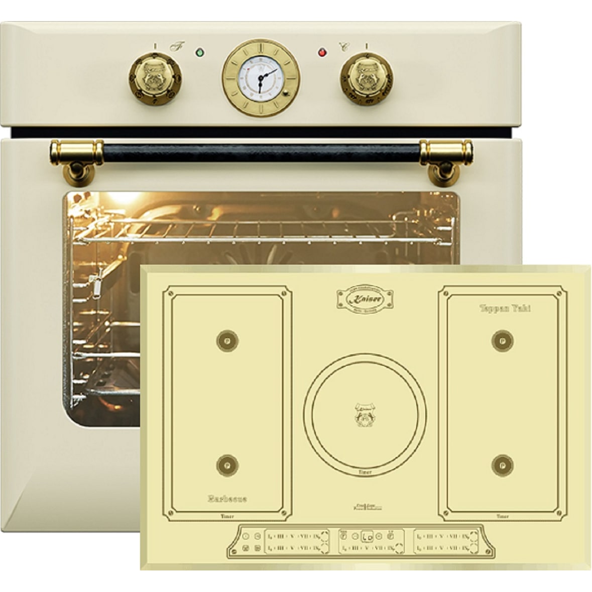 Herd Set Kaiser EH 6432 ElfBE Eco Einbaubackofen+KCT 7797 FI ElfEm   Induktionkochfeld