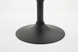 thumbnail of Décoshop26 - Set aus 2 modernen und bequemen Barhockern in cremefarbenem Stoff mit schwarzen Metall-Trompetenbeinen TDB10226