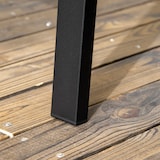 thumbnail of Outsunny banco de jardín de acero banco exterior de 2 plazas con respaldo decorativo estampado para terraza balcón patio carga 240 kg 127x63x83 cm