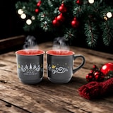 thumbnail of MÄSER “Merry Christmas” Glühwein mok, 0,2 liter binnenin, mat ZWART buiten, ROOD binnenin, set van 36