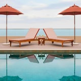 thumbnail of Lot de 2 coussin pour bain de soleil 186 x 53 cm polyester argile