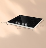 thumbnail of Kochheld 4-Zonen-Induktionskochfeld 6000W Dreh-Regler Glas schwarz Schwarz