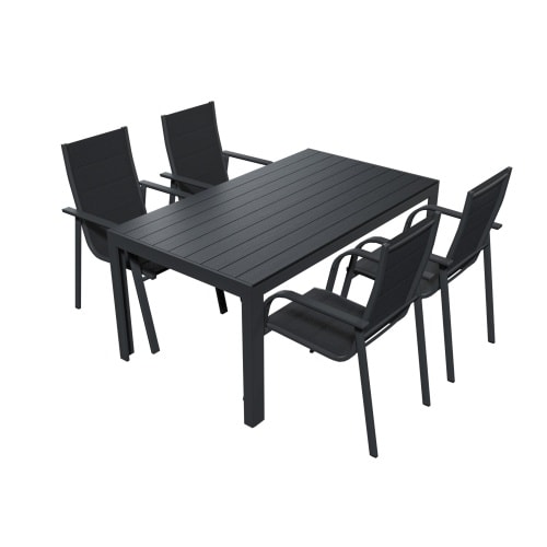 Alu Gartensitzgruppe Gartenmöbel Set 5tlg. Gartenset Sitzgruppe Essgruppe Tisch