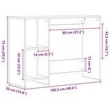 thumbnail of vidaXL Schreibtisch mit Regal Schwarz Eichen-Optik 102,5 x 35 x 75 cm