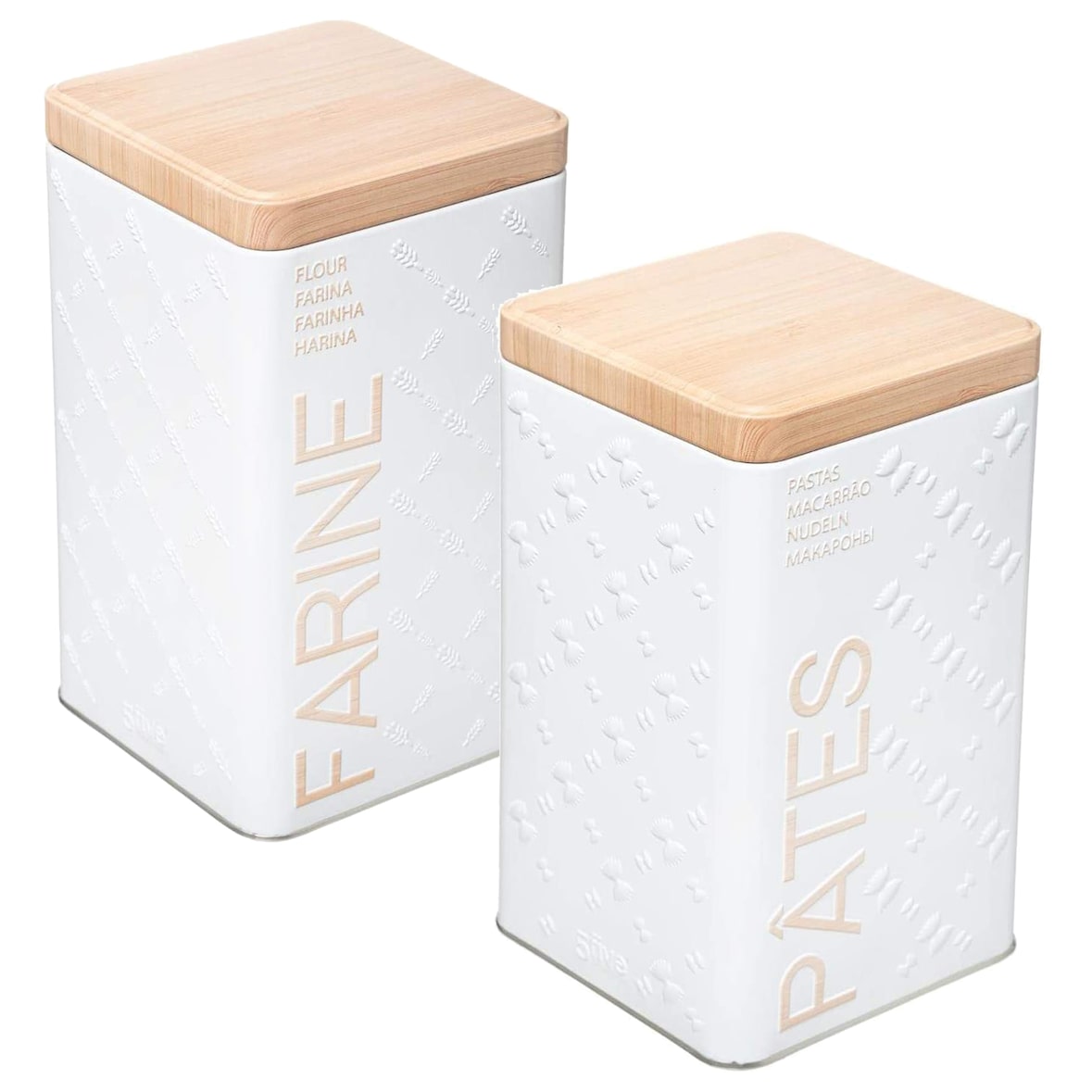 WellHome - Set di contenitori: contenitore per farina + contenitore per pasta