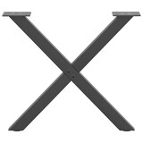 thumbnail of vidaXL Couchtischbeine X-Form 2 Stk. Anthrazit 60x(42-43) cm Stahl
